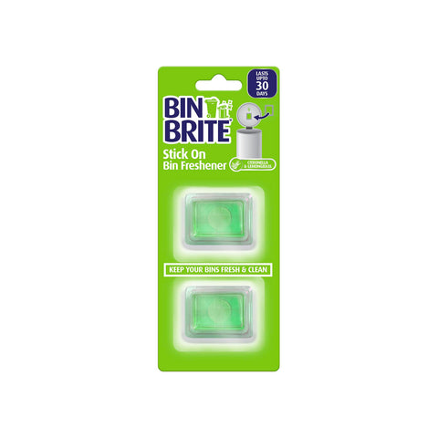 Set van 2 Bin Odour Neutraliser-geurstokjes, neutraliseert geuren, citroen en citronella