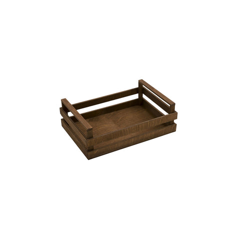 Chocoladekleurige krat M, 25x18x10 cm