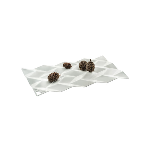 Tafeldecoratie van roestvrij staal White 38x23,5cm