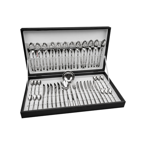 Set 51 Posate In Acciaio Con Astuccio Venice