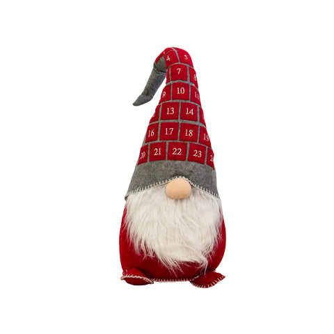 Polyester kabouter met adventskalender 29 x 95 cm