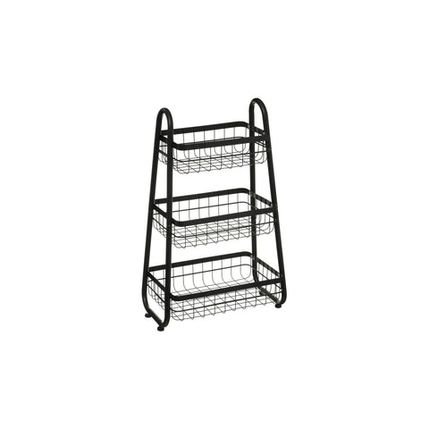 Contenitore In Metallo A 3 Cestini 74x29x75cm