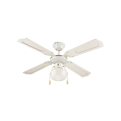 Plafondventilator met 4 bladen en 60W-verlichting