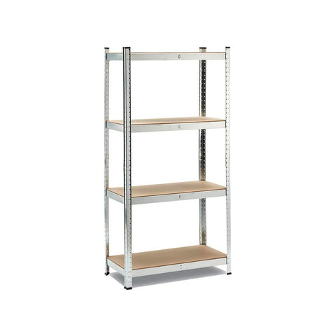 Stellingkast met 4 legplanken, zonder gereedschap te monteren, van metaal en MDF