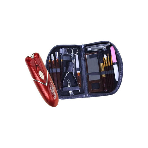 Manicureset met epilator en verlichting