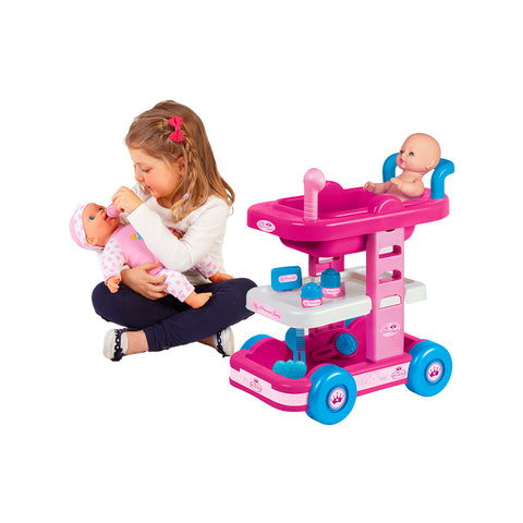 immagine-1-giaquinto-my-princess-carrello-7-pezzi-alto-48cm-con-bagnetto-trolley-per-bambine-ean-8058486005080