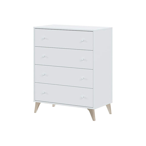 Cassettiera A 4 Cassetti Bianco 77x95x40cm