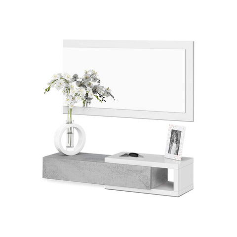 Mobile Da Ingresso Con Specchio 95x19x26cm