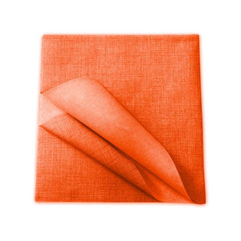 Set van 100 oranje TNT-tafelkleden voor eenmalig gebruik, 100 x 100 cm