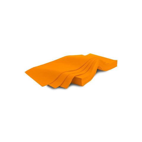 Set van 100 oranje TNT-tafelkleden voor eenmalig gebruik, 140 x 140 cm