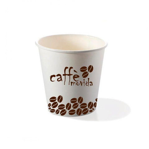 Set van 50 biologische papieren koffiebekers 0,75 l