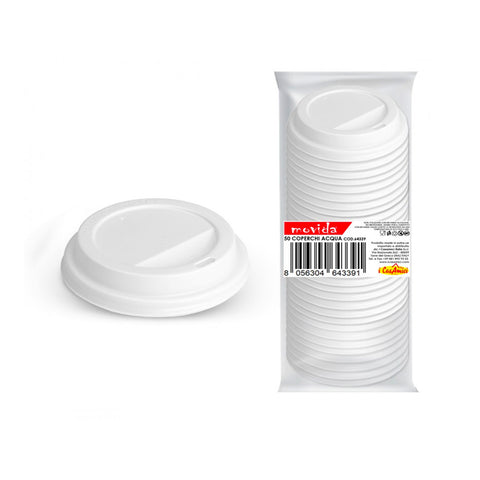 Wegwerpdeksels voor bekers van 180/210 ml, set van 50