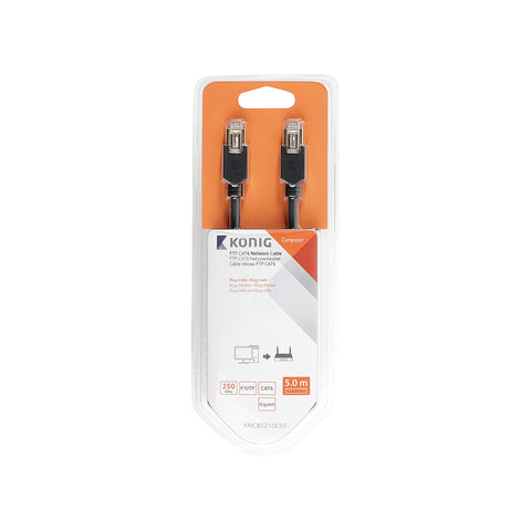 Cavo Di Rete Cat6 Rj45 Nero 5m