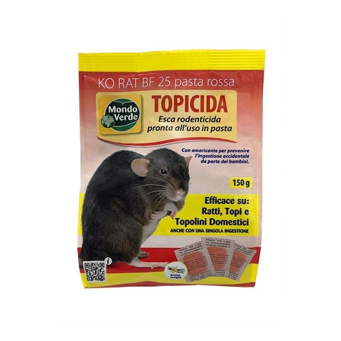 Rattengif met rood graanaas voor muizen 140 g