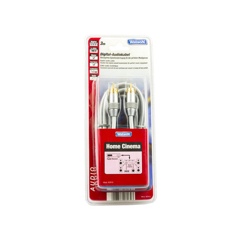 Coaxiale RCA-audiokabel met vergulde aansluitingen 3 m