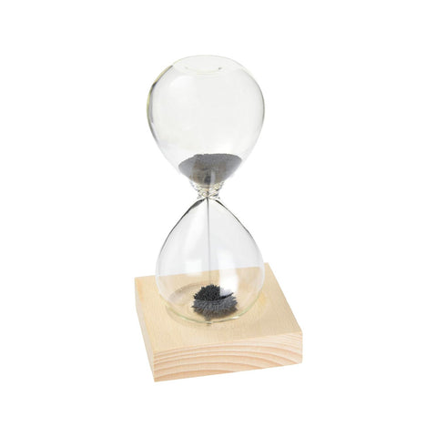 Decoratieve gadget: zandloper met magnetisch zand 16 cm
