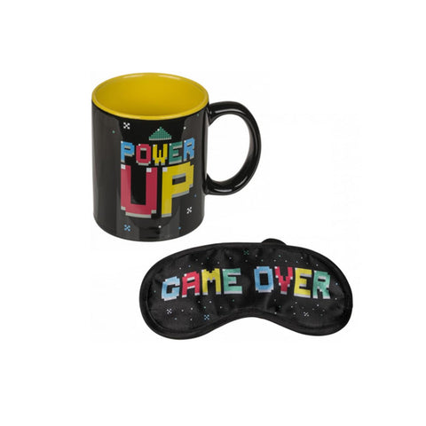 Set mok en oogmasker met gamingthema