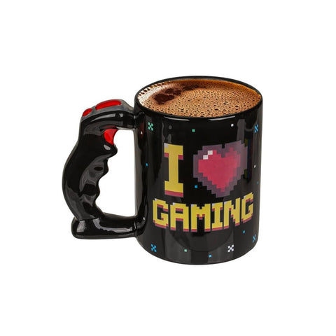 Warmtewisselende mok I Love Gaming met joystickhandvat 10x12 cm