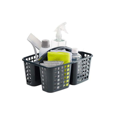 Organizer voor onder de gootsteen met 3 kunststof vakken 23,3x31x19 cm