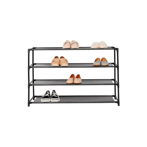 Scarpiera Impilabile A 2 Ripiani Per 9 Paia Di Scarpe 59x28x38