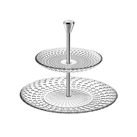 Glazen etagère Galassia met 2 etages