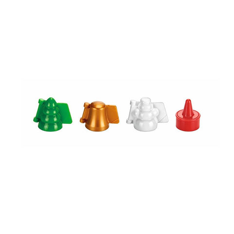 Set van 4 driedimensionale kerstvormen