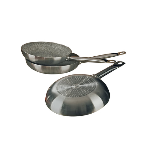 Set van 3 koekenpannen met marmereffect 20, 24, 28 cm