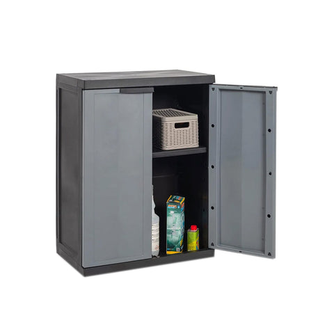 Lage kast met 2 deuren en 1 verstelbare plank 65x37x85 cm