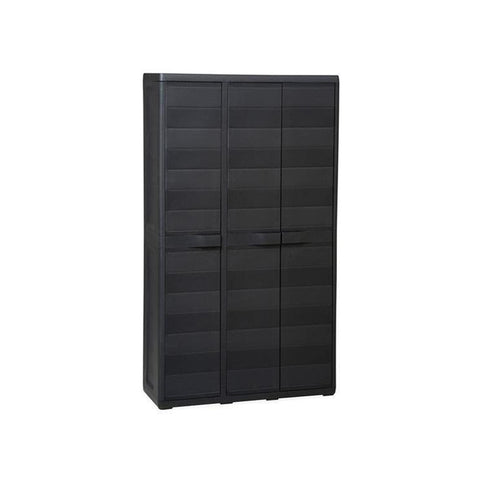 Elegance kast met 3 deuren Zwart/taupegrijs