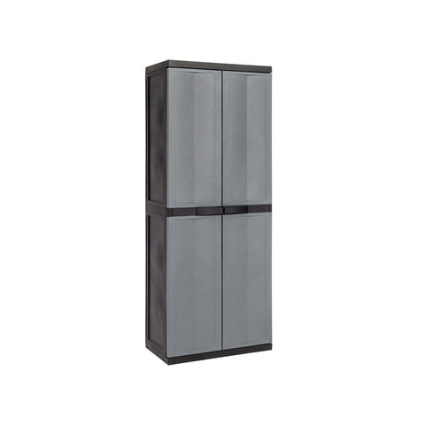Bezemkast met 2 deuren en 3 verstelbare planken 65x37x165 cm