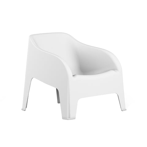 Petra-fauteuil van hars wit 79x76,5x70 cm