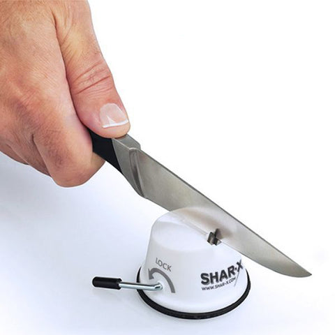 Handmatige messenslijper wit 4x6 cm