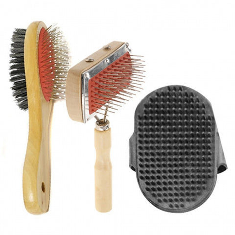 Set van 3 massageborstels voor klitten