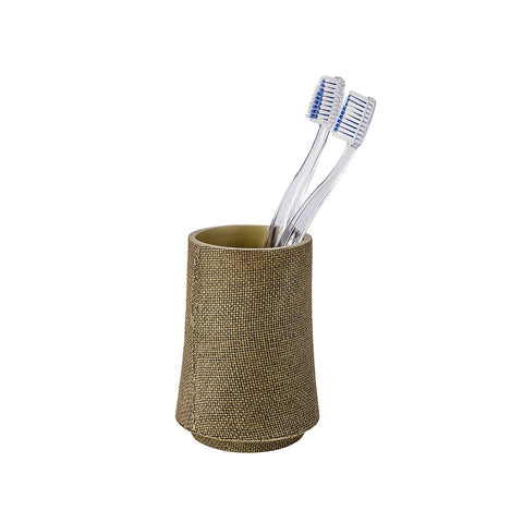 Tandenborstelbeker van polyresin Jute