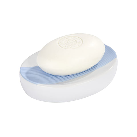 Witte zeephouder voor de badkamer