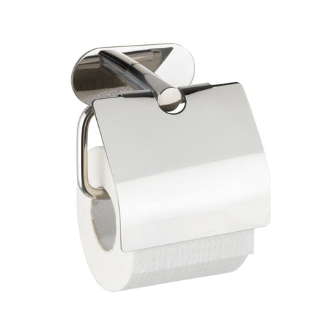 Toiletrolhouder met deksel van staal Turbo-Loc