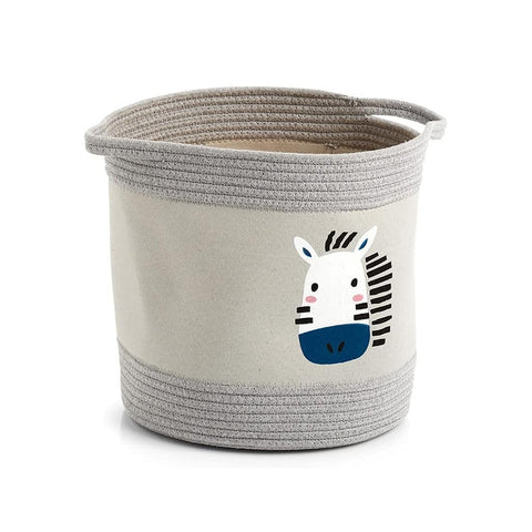 Cesto Portaoggetti Per Bambini Con Zebra 30cm