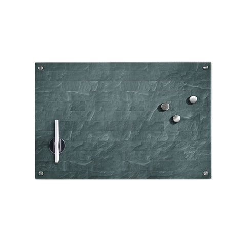 Memo Board in Vetro 60×40 cm – Magnetica, Design Antracite