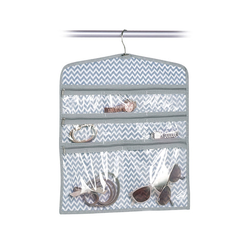 Accessoirehouder met rits, 3 vakken