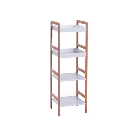 Scaffale Con 4 Ripiani In Bamboo E Mdf