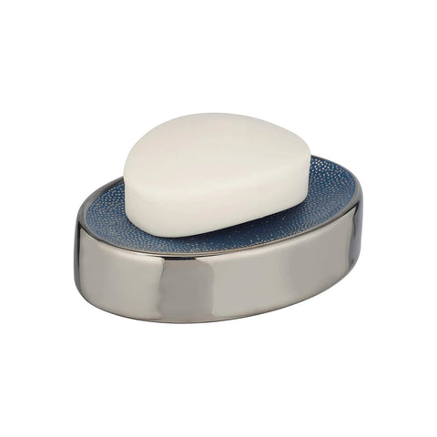 immagine-2-wenko-dispenser-per-sapone-in-ceramica-argento-e-blu-ean-4008838293997