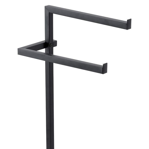 immagine-3-feridras-piantana-portasciugamani-2-bracci-in-acciaio-con-base-in-vetro-temprato-nero-ean-8056471552380
