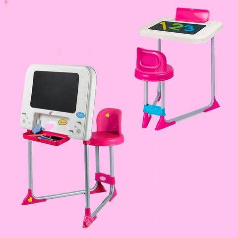 immagine-3-giaquinto-banco-scuola-2-in-1-con-lavagna-e-seduta-rosa-ean-8058486005042