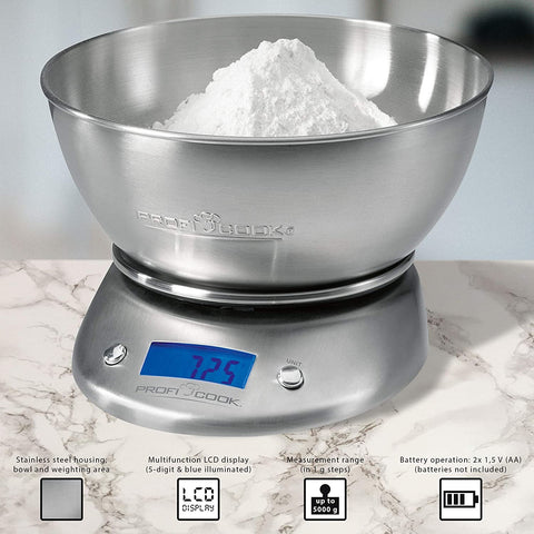 immagine-3-proficook-bilancia-digitale-con-ciotola-in-acciaio-5kg-ean-4006160104011