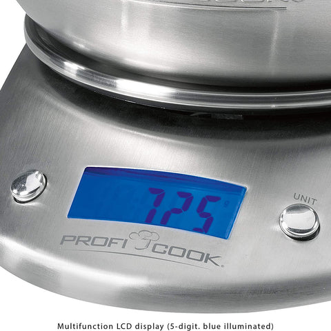 immagine-4-proficook-bilancia-digitale-con-ciotola-in-acciaio-5kg-ean-4006160104011