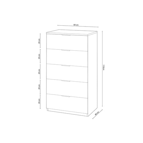 immagine-5-habitdesign-mobile-a-5-cassetti-roverebianco-60x40x110cm-ean-8423490266244